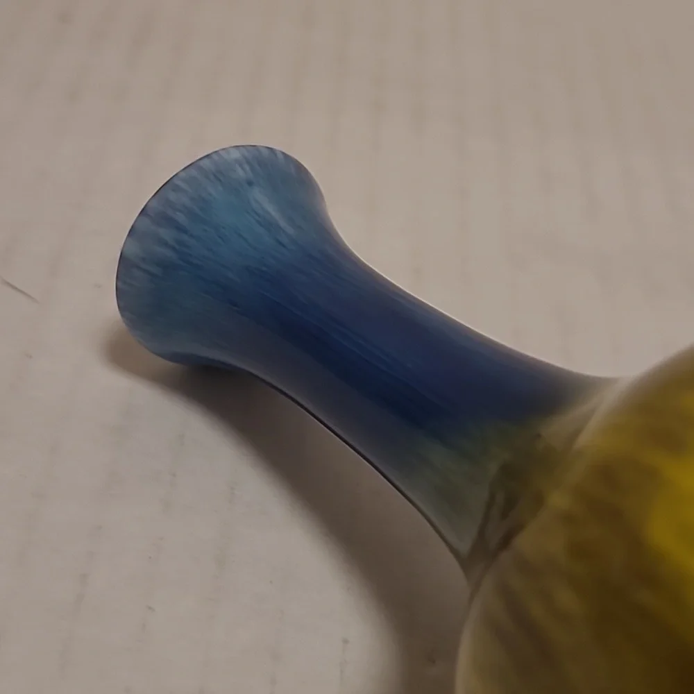 Vintage Japanese Multicolored Drip Glaze Bud Vase